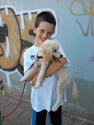 Roy in picture with Bilbi the dog