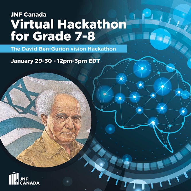 JNF Canada led a virtual hackathon for Jewish students with Galit Zamler from Vickathon