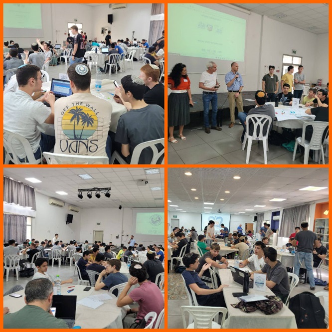 A Climate Crisis Hackathon event at the Bnei Akiva Yeshiva High School in Giv'at Shmuel