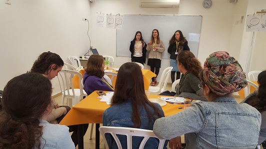 High school Israeli students at a Hackathon