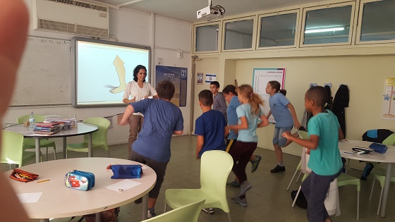 Galit Zamler at the Yad Mordechai School in Bat Yam