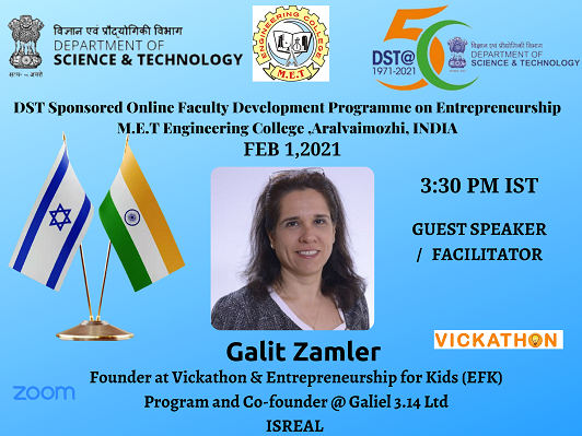 Galit Zamler a guest speaker to students in India