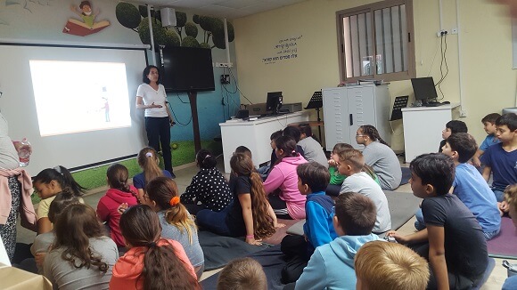 Galit Zamler at a lecture at the North Star School