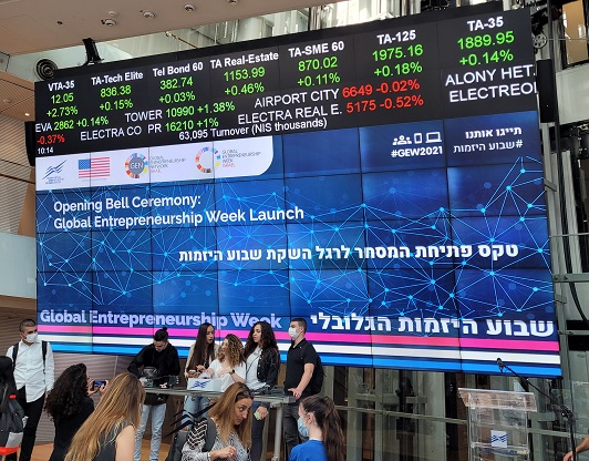 The Tel-Aviv Stock Exchange hosted the opening event of Global Entrepreneurship Week