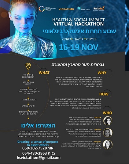 Virtual international hackathon for teenagers on HEALTH & SOCIAL IMPACT