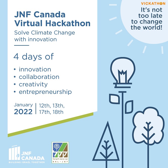 The virtual acton led by JNF Canada for students from Jewish schools in Canada and Israel