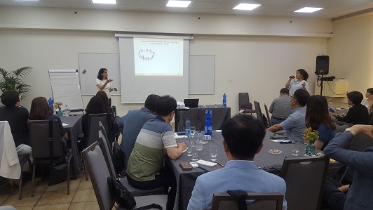 Galit Zamler led a workshop to a delegation form South Korea