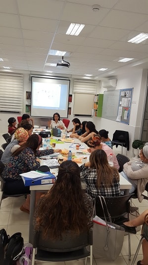 A training meeting for the school staff on entrepreneurship