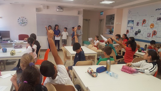 Students present the idea to the project in front of the class