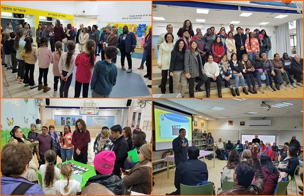 Galit Zamler with a delegation from the Israeli Ministry of Foreign Affairs at a school visit