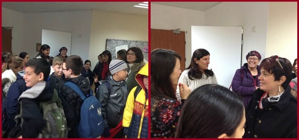 Students meet each other