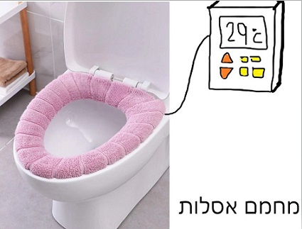 A device that heats a toilet seat to make it comfortable to sit on
